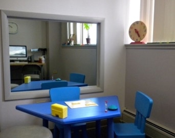 Dedicated pediatric evaluation and therapy room