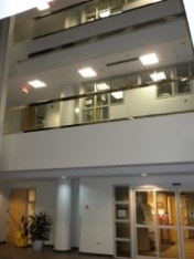 First floor atrium toward skylight